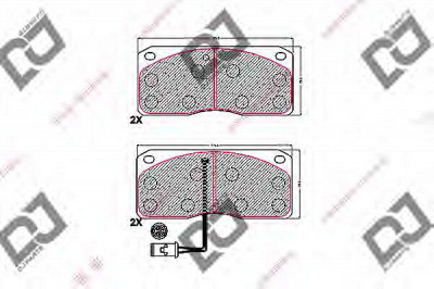 DJ PARTS bp1534 -  Комплект тормозных колодок, дисковый тормоз
